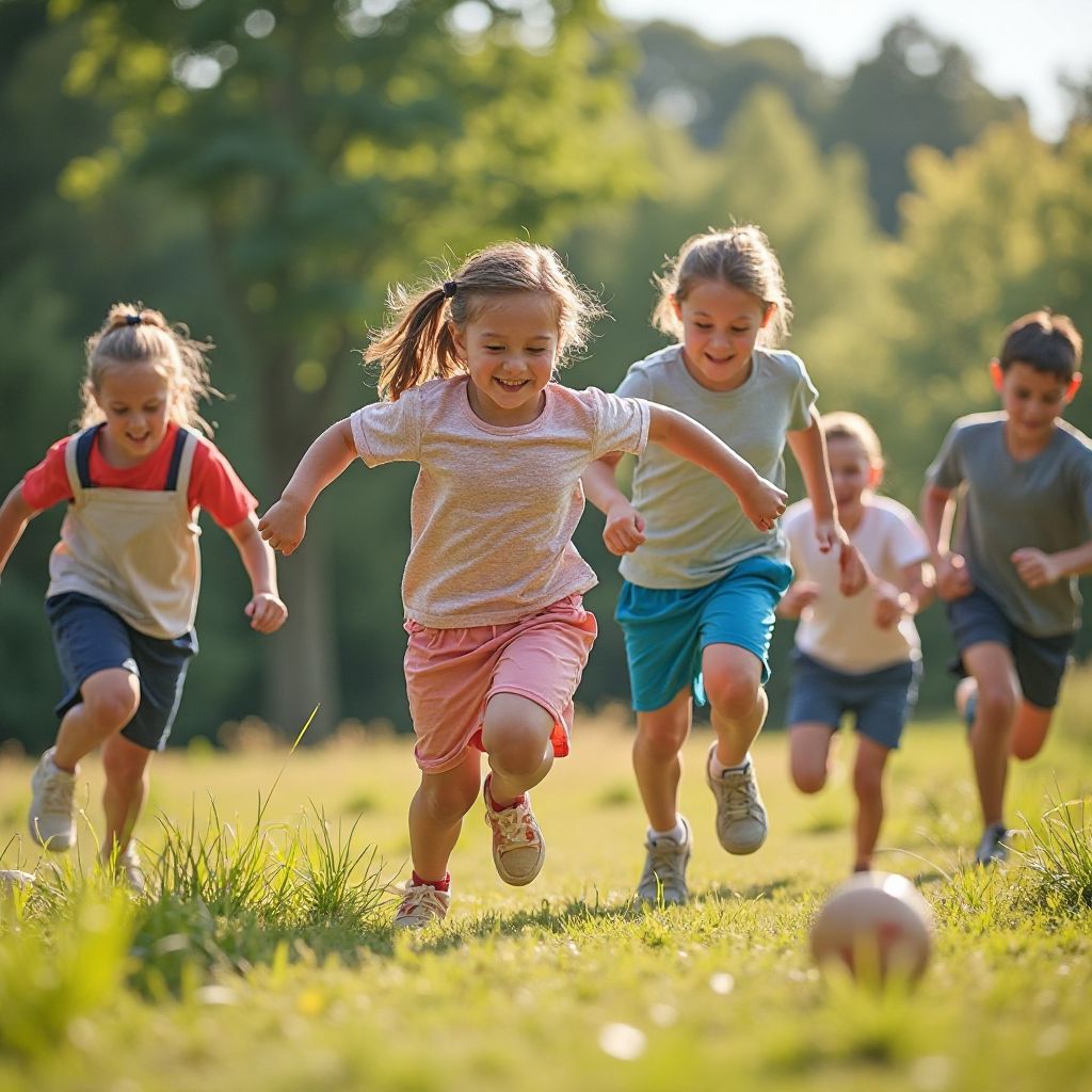 Outdoor adventure games with active children