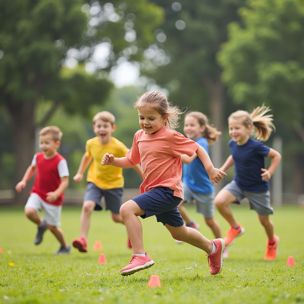 Children playing competitive games